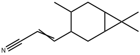 3-(4,7,7-trimethylbicyclo[4.1.0]hept-3-yl)acrylonitrile Struktur