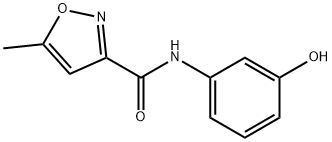 N-(3-ヒドロキシフェニル)-5-メチル-3-イソオキサゾールカルボキサミド 化学構造式