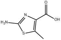 2-アミノ-5-メチル-1,3-チアゾール-4-カルボン酸 化学構造式