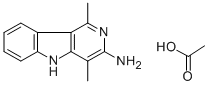 酢酸3-アミノ-1,4-ジメチル-5H-ピリド[4,3-B]インドール 化学構造式