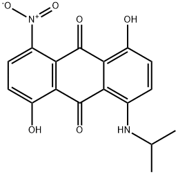 1,5-dihydroxy-4-[(1-methylethyl)amino]-8-nitroanthraquinone Struktur