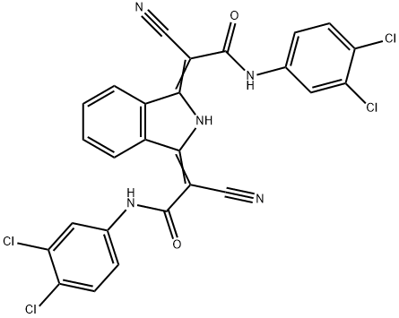 2,2'-(1H-isoindole-1,3(2H)-diylidene)bis[2-cyano-N-(3,4-dichlorophenyl)acetamide] Structure