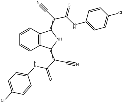 2,2'-(1H-isoindole-1,3(2H)-diylidene)bis[N-(4-chlorophenyl)-2-cyanoacetamide] Struktur