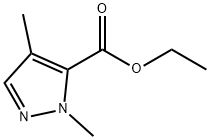 1,4-ジメチル-1H-ピラゾール-5-カルボン酸エチル 化学構造式