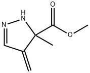 1H-Pyrazole-5-carboxylicacid,4,5-dihydro-5-methyl-4-methylene-,methyl,68809-69-8,结构式