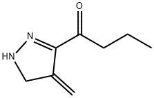 1-Butanone,  1-(4,5-dihydro-4-methylene-1H-pyrazol-3-yl)-,68809-75-6,结构式