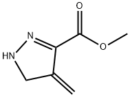 1H-Pyrazole-3-carboxylicacid,4,5-dihydro-4-methylene-,methylester(9CI) 化学構造式