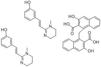 4,4'-Methylenbis[3-hydroxy-2-naphthoe]sure, Verbindung mit (E)-3-[2-(1,4,5,6-Tetrahydro-1-methylpyrimidin-2-yl)vinyl]phenol (1:1)