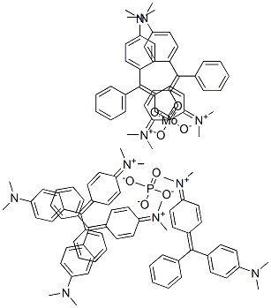 Methanaminium, N-[4-[[4-(dimethylamino) phenyl] phenylmethylene]-2,5-cyclohexadien-1-ylidene]-N-methyl-, molybdatephosphate Structure