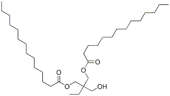 2-ethyl-2-(hydroxymethyl)propane-1,3-diyl dimyristate Struktur