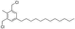 2,6-bis(chloromethyl)-4-dodecyltoluene Struktur