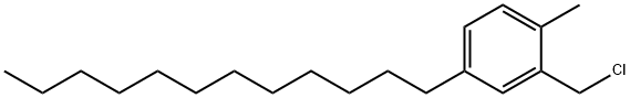 2-(クロロメチル)-4-ドデシル-1-メチルベンゼン 化学構造式