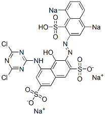 5-(4,6-Dichloro-1,3,5-triazin-2-ylamino)-3-(4,8-disodiosulfo-2-naphtylazo)-4-hydroxy-2,7-naphthalenedisulfonic acid disodium salt,68838-13-1,结构式