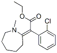 Benzeneacetic acid, 2-chloro- .alpha.-(hexahydro-1-methyl-2H-axepin-2-ylidene)-, ethyl ester Struktur