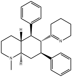 Decahydro-1-methyl-5,7-diphenyl-6-(3,4,5,6-tetrahydropyridin-2-yl)quinoline 结构式