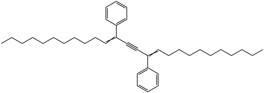 1,1'-(1,4-ジウンデシリデン-2-ブチン-1,4-ジイル)ビスベンゼン 化学構造式