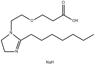 3-[2-(2-庚基-4,5-二氢-1H-咪唑-1-基)乙氧]-丙酸钠盐 结构式