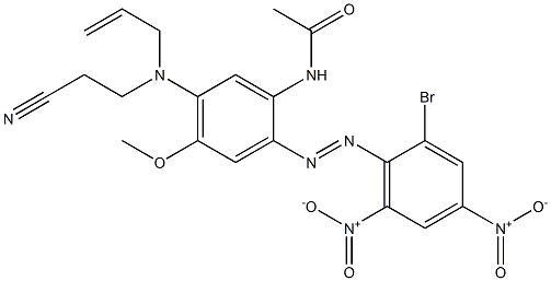 N-[2-[(2-bromo-4,6-dinitrophenyl)azo]-5-[(2-cyanoethyl)allylamino]-4-methoxyphenyl]acetamide|N-[2-(2-溴代-4,6-二硝基苯偶氮基)-5-[(2-氰基乙基)-2-丙烯基氨基]-4-甲氧基苯基]乙酰胺
