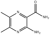 3-AMINO-5,6-DIMETHYLPYRAZINE-2-CARBOXAMIDE 结构式
