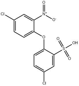 5-クロロ-2-(4-クロロ-2-ニトロフェノキシ)ベンゼンスルホン酸 化学構造式