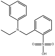 2-[[エチル(3-メチルフェニル)アミノ]メチル]ベンゼンスルホン酸 化学構造式