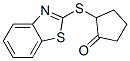 2-(Benzothiazole-2-ylthio)cyclopentanone Struktur