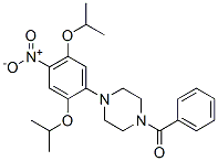1-ベンゾイル-4-[2,5-ビス(1-メチルエトキシ)-4-ニトロフェニル]ピペラジン 化学構造式