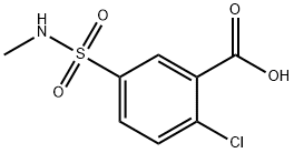 2-chloro-5-(methylsulphamoyl)benzoic acid Struktur