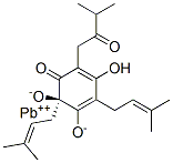 (R)-3,5,6-trihydroxy-4,6-bis(3-methylbut-2-enyl)-2-(3-methyl-2-oxobutyl)cyclohexa-2,4-dien-1-one, lead salt 结构式