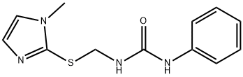 1-[[(1-methyl-1H-imidazol-2-yl)thio]methyl]-3-phenylurea Struktur