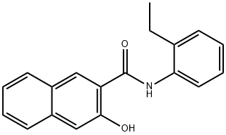 N-(2-エチルフェニル)-3-ヒドロキシ-2-ナフタレンカルボアミド 化学構造式