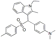 4-[(1-Ethyl-2-methyl-1H-indol-3-yl)[(4-methylphenyl)sulfonyl]methyl]-N,N-dimethylbenzenamine Struktur