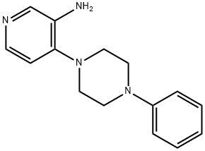 4-(4-フェニル-1-ピペラジニル)-3-ピリジンアミン 化学構造式