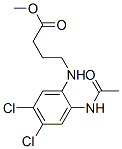 4-[[2-(アセチルアミノ)-4,5-ジクロロフェニル]アミノ]ブタン酸メチル 化学構造式