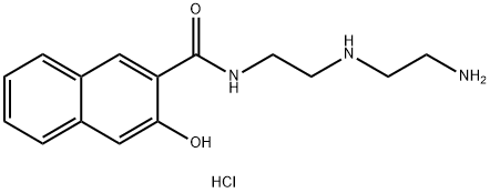 N-[2-[(2-aminoethyl)amino]ethyl]-3-hydroxynaphthalene-2-carboxamide dihydrochloride Struktur