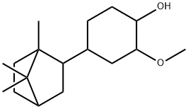 2-メトキシ-4-(1,7,7-トリメチルビシクロ[2.2.1]ヘプタン-2-イル)シクロヘキサノール 化学構造式