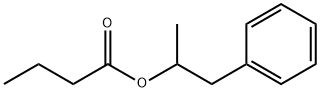ブタン酸1-メチル-2-フェニルエチル 化学構造式