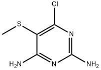 6-chloro-5-methylsulfanyl-pyrimidine-2,4-diamine Struktur