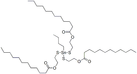 (butylstannylidyne)tris(thioethylene) trilaurate Struktur