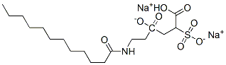 disodium 4-[2-[(1-oxododecyl)amino]ethyl] 2-sulphonatosuccinate Structure