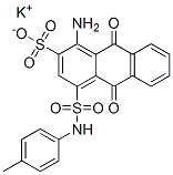 1-Amino-9,10-dihydro-4-[[(4-methylphenyl)amino]sulfonyl]-9,10-dioxo-2-anthracenesulfonic acid potassium salt Structure