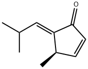 2-Cyclopenten-1-one, 4-methyl-5-(2-methylpropylidene)-, (4R,5E)- (9CI) Structure