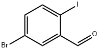 5-ブロモ-2-ヨードベンズアルデヒド 化学構造式