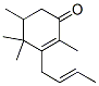 3-[(E)-2-ブテニル]-2,4,4,5-テトラメチル-2-シクロヘキセン-1-オン 化学構造式
