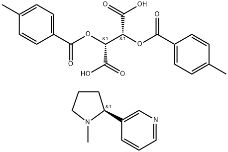 S-(-)-3-(1-Methyl-2-pyrrolidinyl)pyridiniuM (+)-Di-p-toluoyl Tartrate Structure