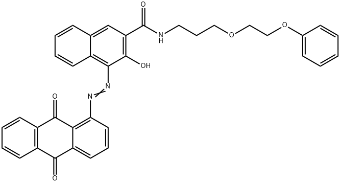 4-[(9,10-dihydro-9,10-dioxo-1-anthryl)azo]-3-hydroxy-N-[3-(2-phenoxyethoxy)propyl]naphthalene-2-carboxamide Structure