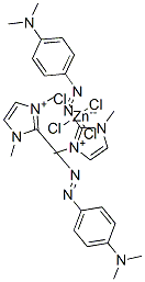 bis[2-[[4-(dimethylamino)phenyl]azo]-1,3-dimethyl-1H-imidazolium] tetrachlorozincate(2-) Structure