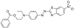 2-[ethyl[4-[(6-nitrobenzothiazol-2-yl)azo]phenyl]amino]ethyl benzoate Struktur
