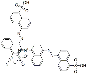 bis[4-[(5-sulpho-1-naphthyl)azo]naphthalene-1-diazonium] sulphate Structure