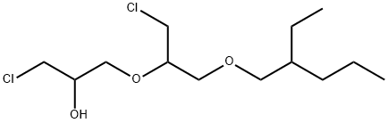 1-Chloro-3-[2-chloro-1-[[(2-ethylpentyl)oxy]methyl]ethoxy]-2-propanol Struktur